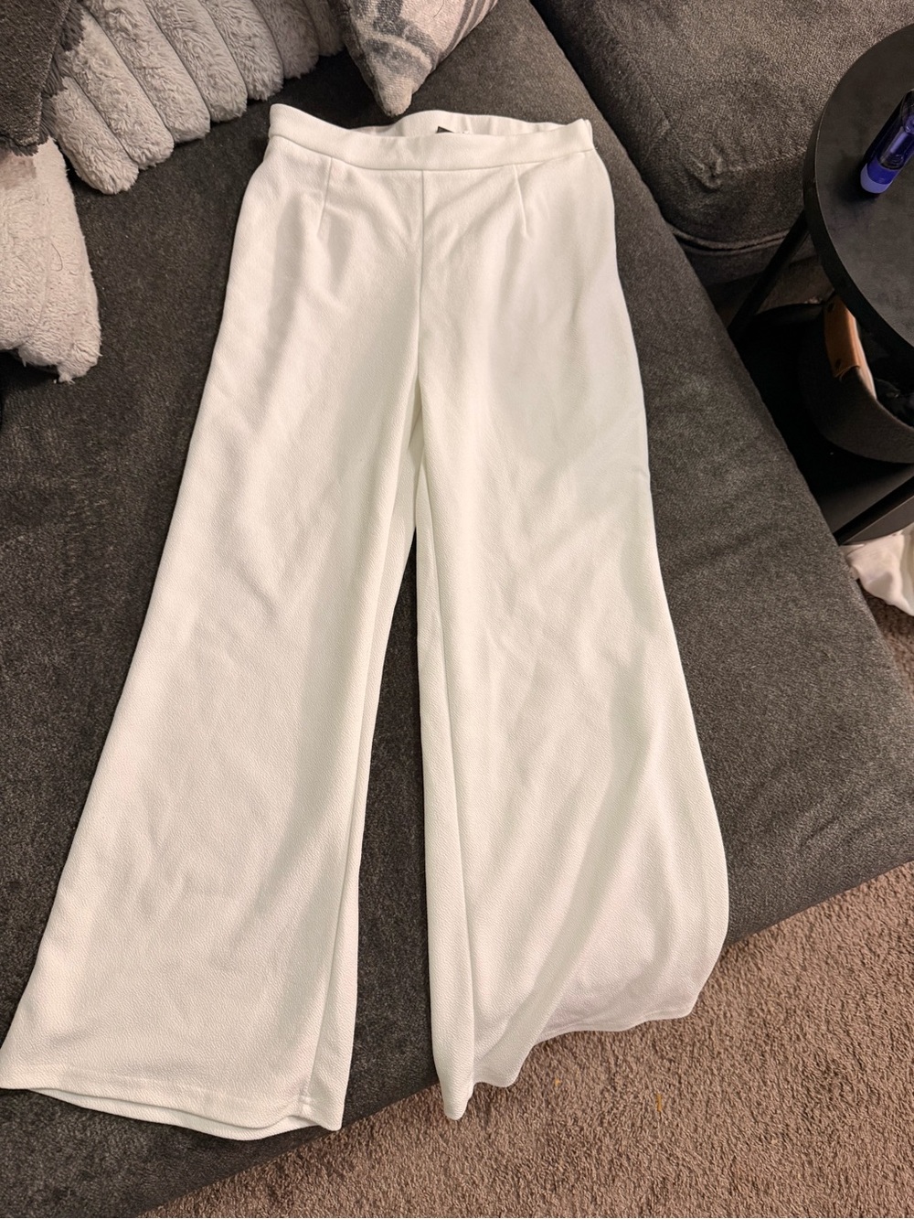 SHEIN White Wide-Leg Jumpsuit with Gold Buttons - Picture 3 of 5
